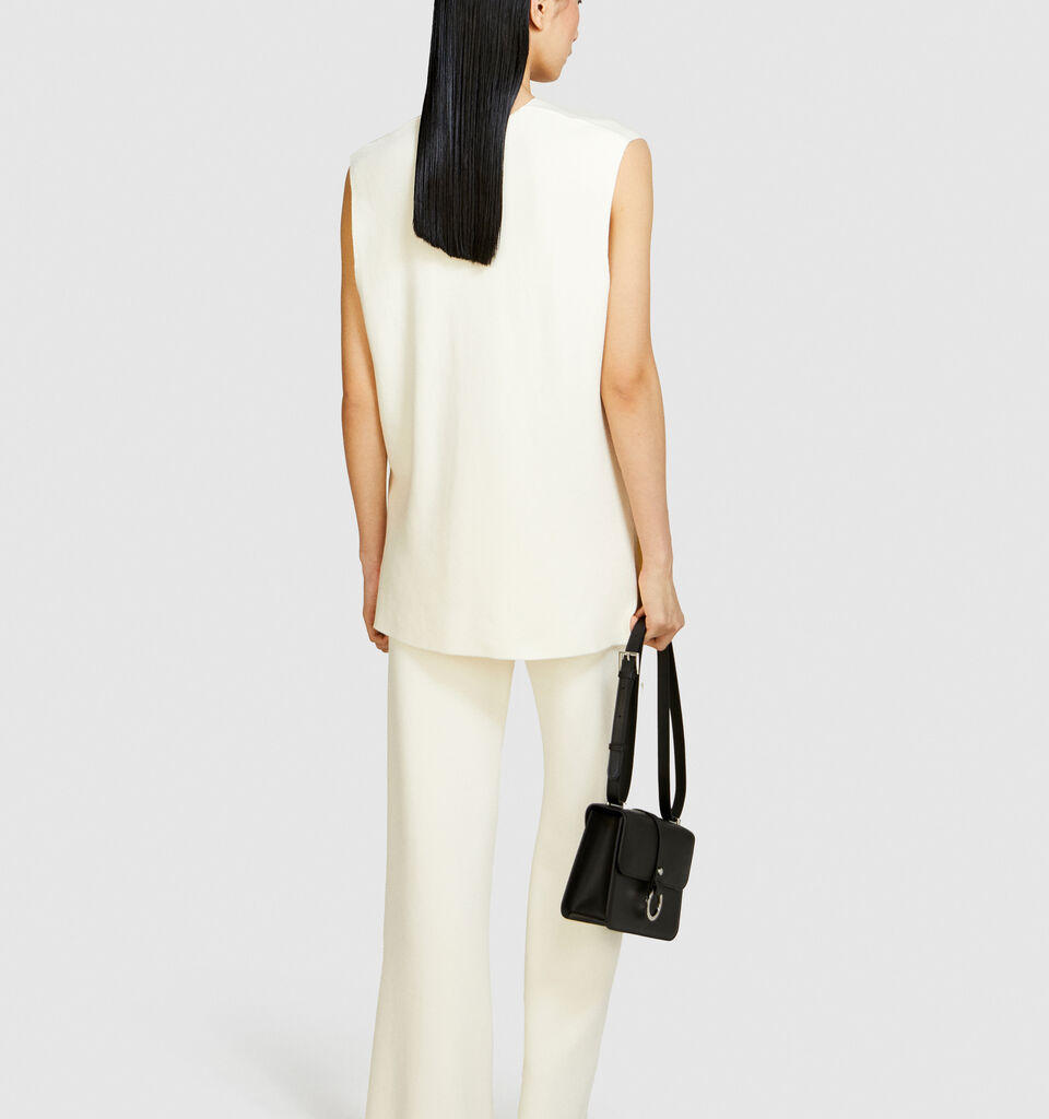 Knit vests - women's vests and sleeveless jackets - Creamy White | Sisley image number 3